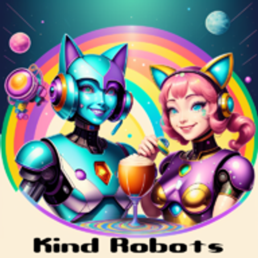Poster mockup using Kind Robots artwork