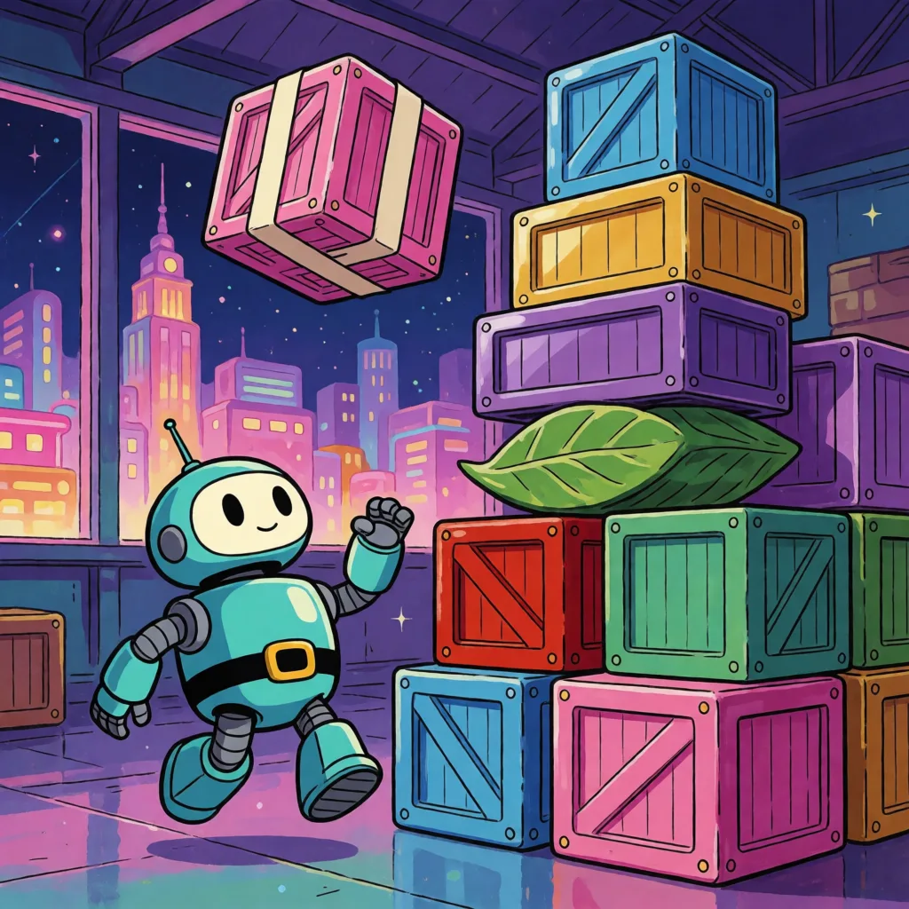 Crate Stack Shuffle title screen